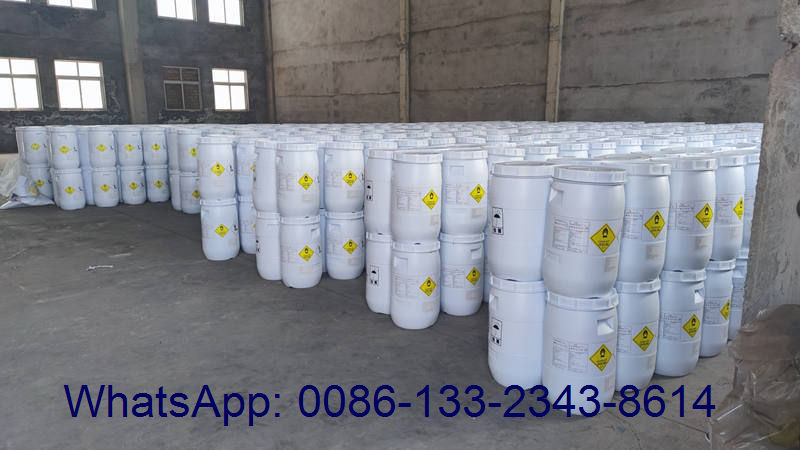 Warehouse at Everglory Industrial filled with packaged chlorine chemical drums ready for export